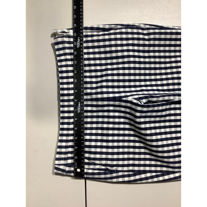 J.Crew Navy White Gingham Pants Women 4 — Martie Fit, Stretch, Classic