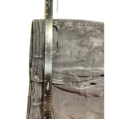Hollister Men's 33x32 Black Slim Straight Jeans Distressed Tear