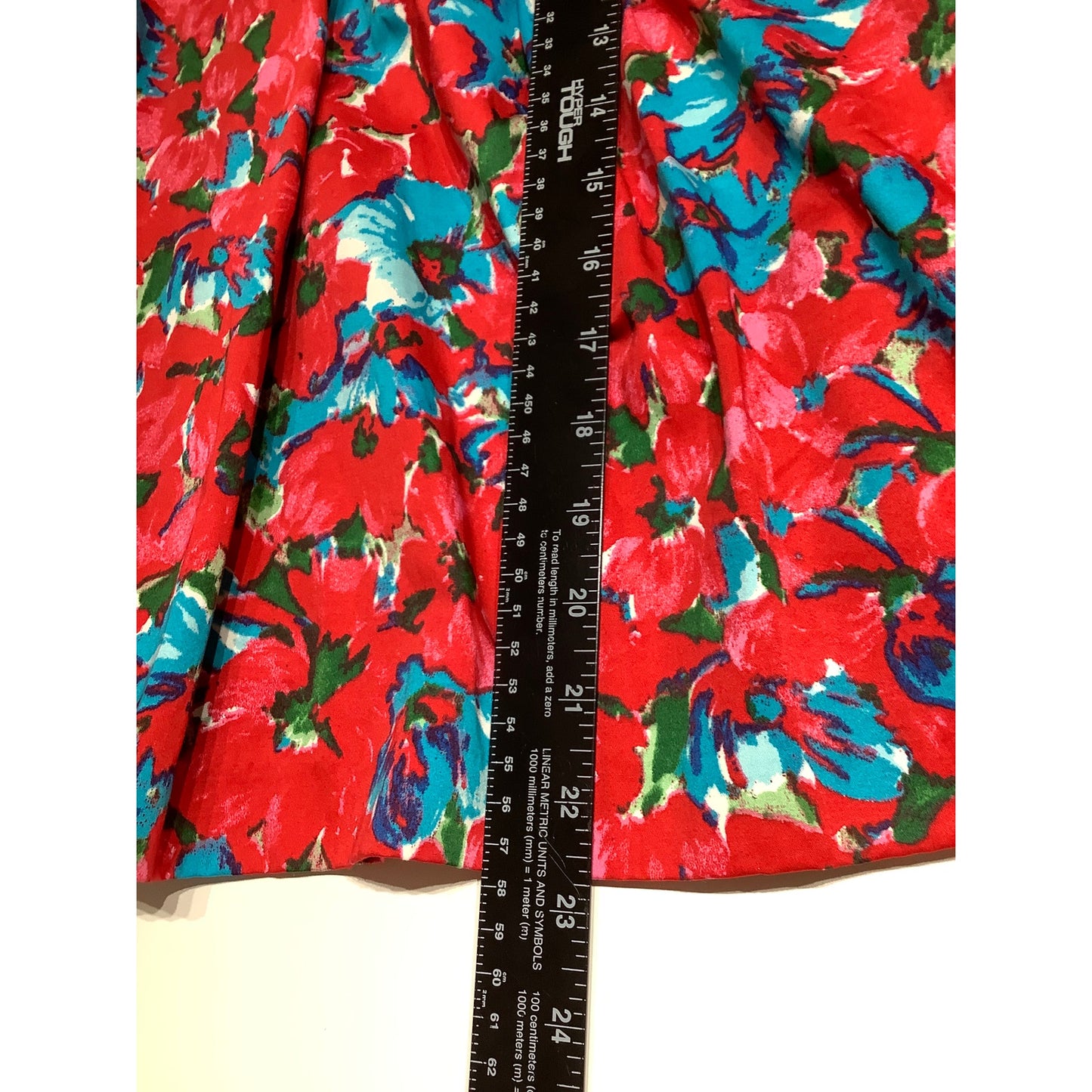 Talbots Petite Red Floral Pleated A-Line Skirt 10P Classic Feminine Summer Chic