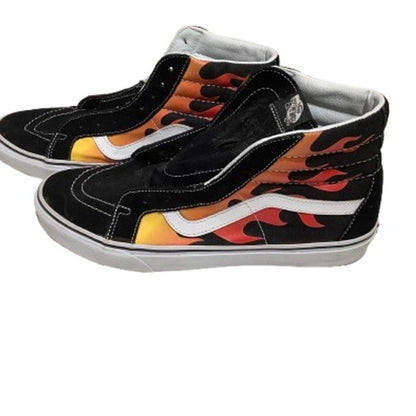 Vans Sk8-Hi Fire Flame High Tops Size 11.5 - Streetwear, Y2K, Skate Style