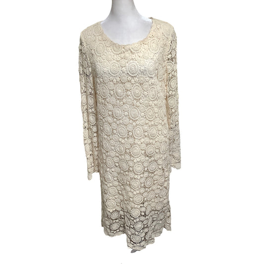 Maison Jules Cream Crocheted Dress Large – Boho, Cottagecore, Feminine