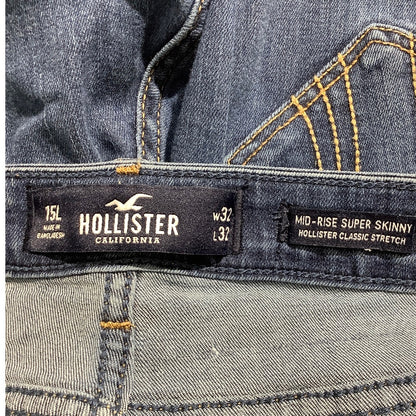 Hollister Super Skinny Jeans Women 15L 32x32 — Mid Rise, Stretch, Classic