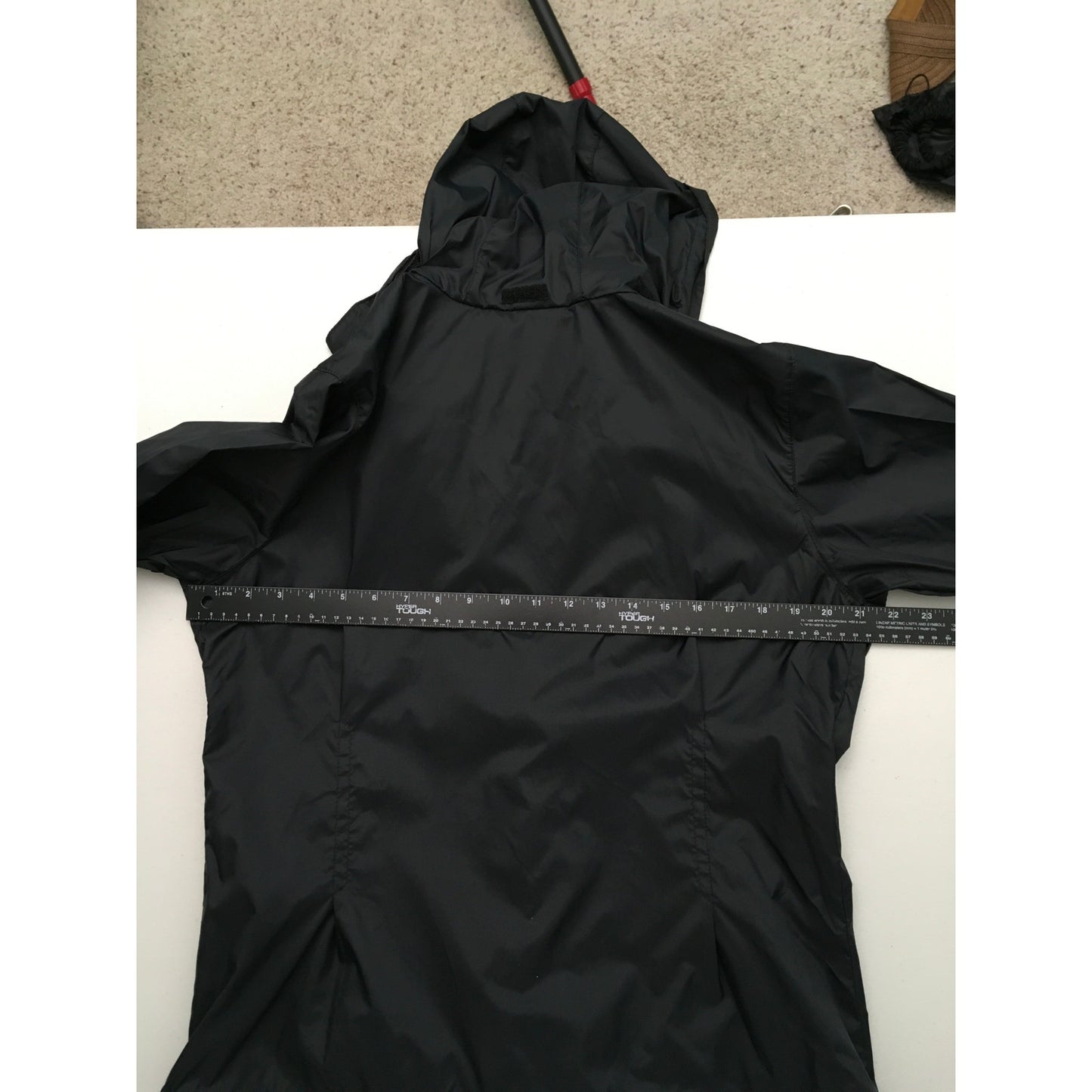 Columbia Black Hooded Windbreaker Jacket Size L - Outdoor, Sporty, Casual