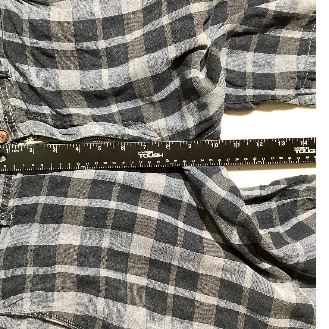 Tommy Bahama Blue Plaid Shorts Men’s Size 33W — Casual, Lightweight Summer Fit