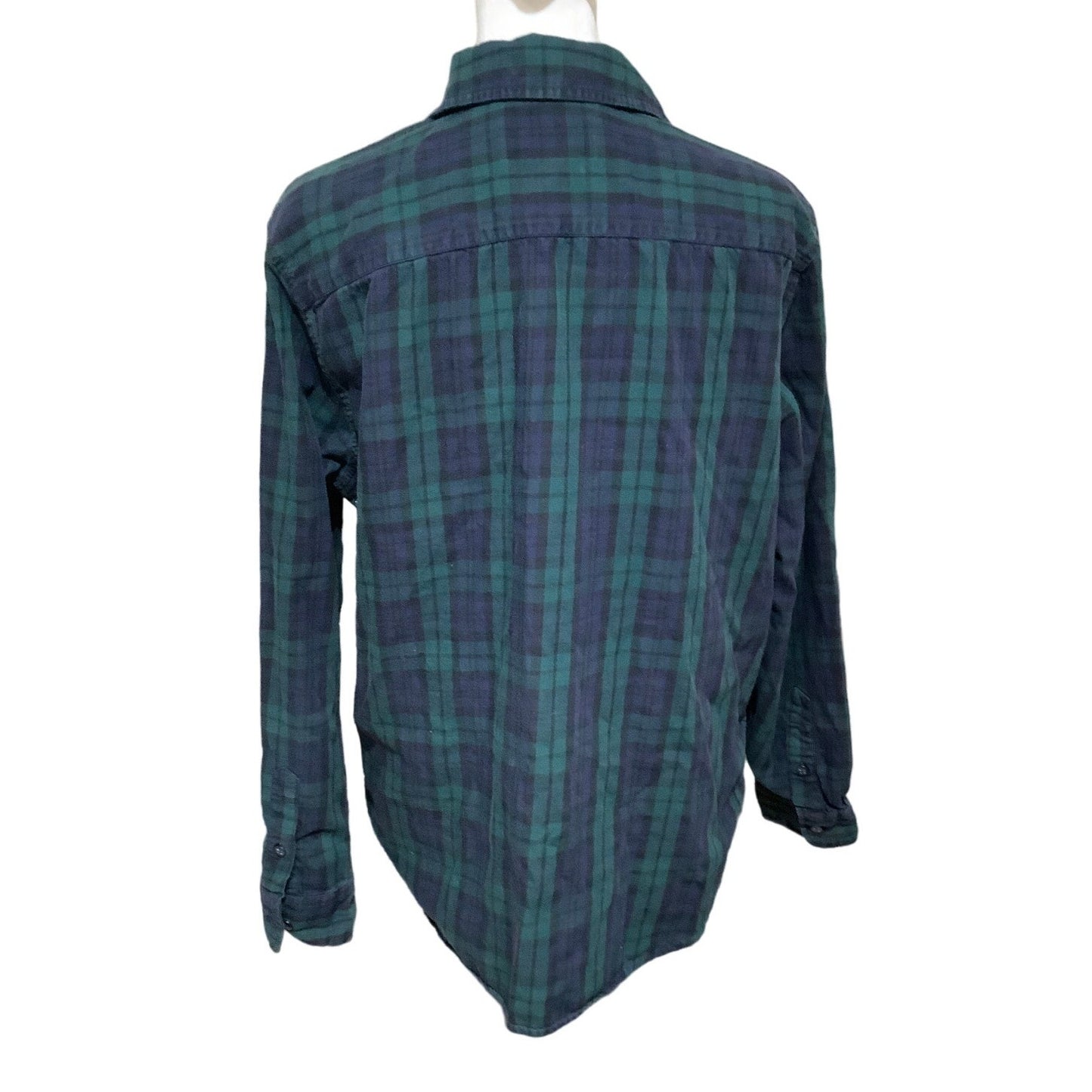 Pendleton Green/Blue Plaid Shirt - Women's 12 - Rustic, Preppy, Classic