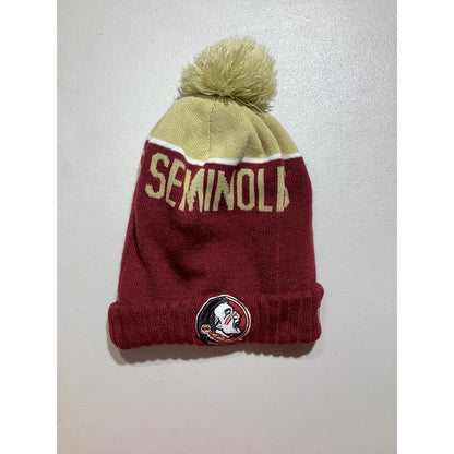 New Era Florida State Seminoles One Size Football Knit Pom Beanie Hat