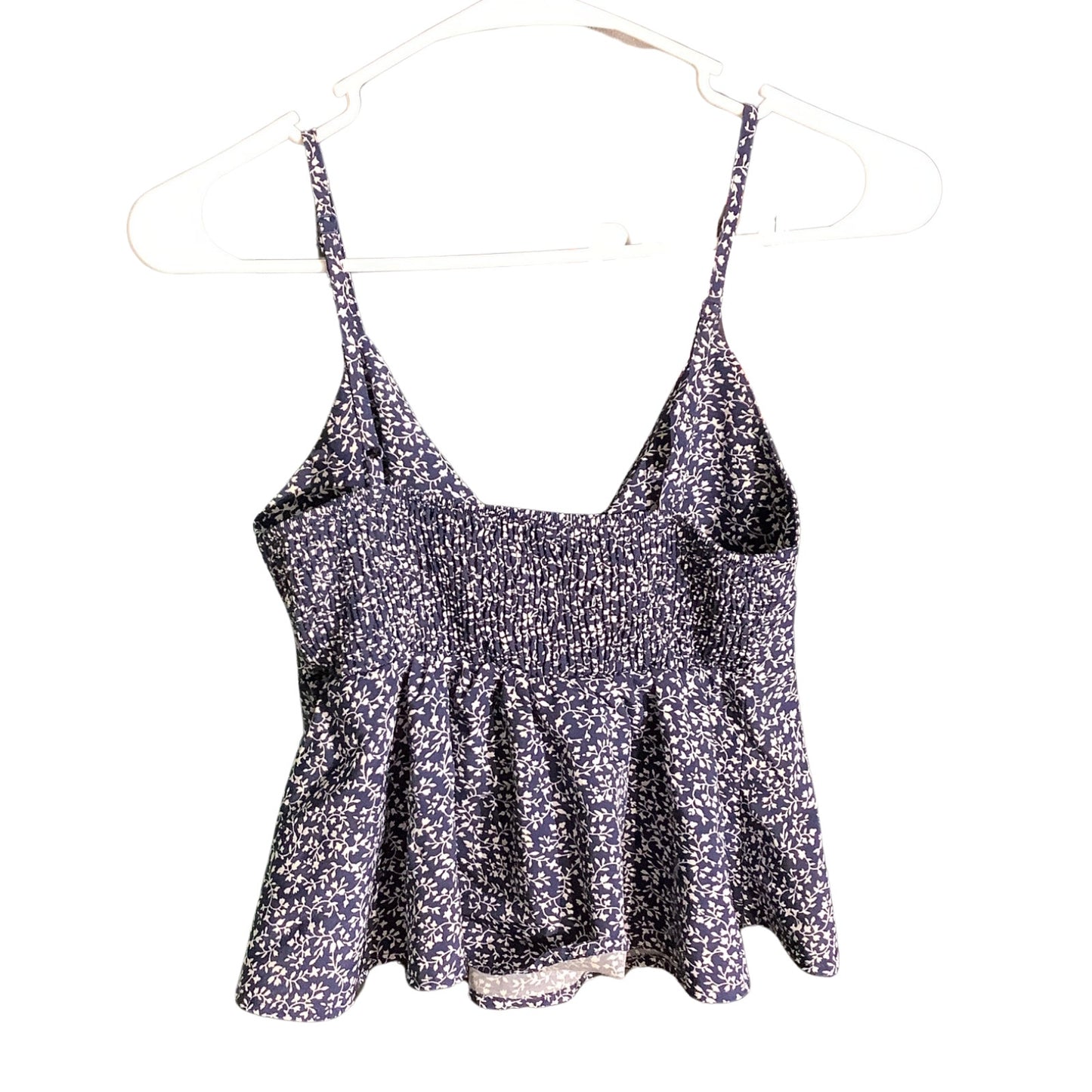 Shein White Floral Halter Tank Top Women’s Size XS — Y2K, Summer, Casual