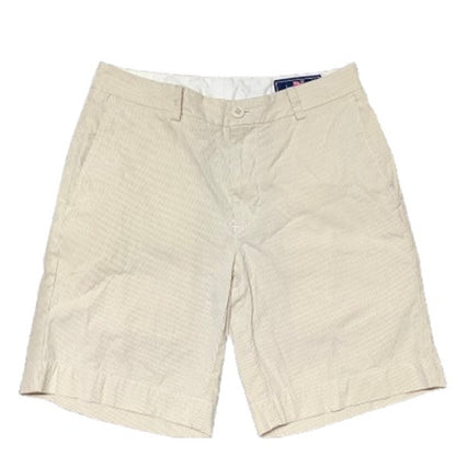 Vineyard Vines Striped White and Tan Breaker Shorts 30 - Preppy, Comfy, Classic