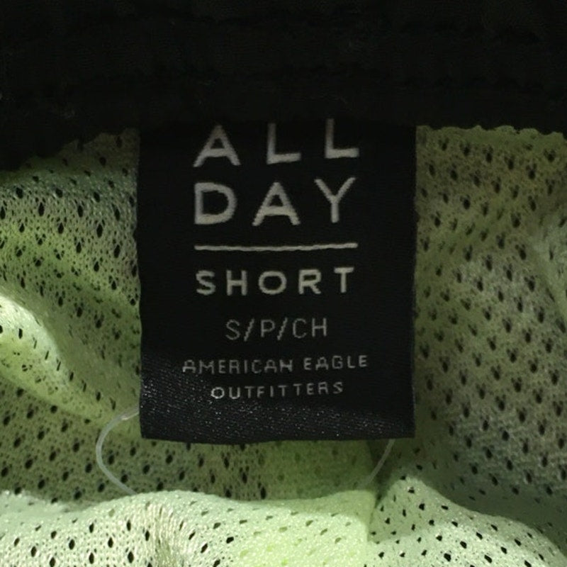 American Eagle Black Neon Green Shorts Size SM - Streetwear, Athleisure, Sporty