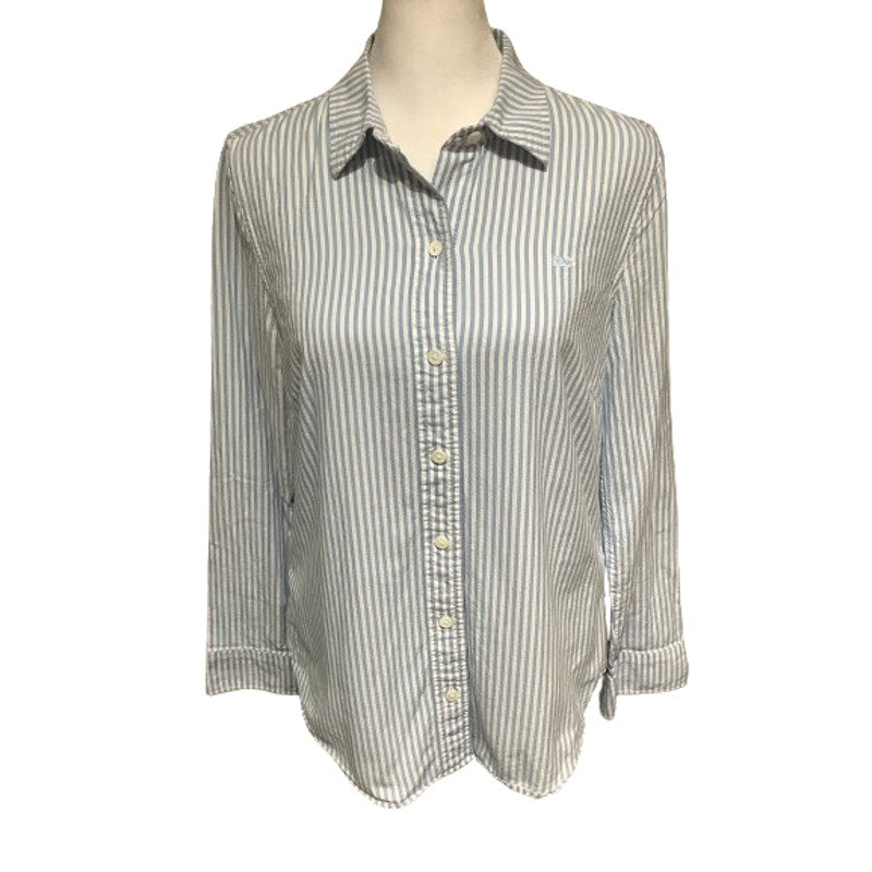 Vineyard Vines Women's Striped Shirt Top 4 Long Sleeve Button-Up Classic Preppy