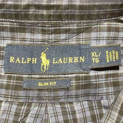 Ralph Lauren Men’s Blue Plaid Button Down Shirt XL — Classic, Casual, Preppy