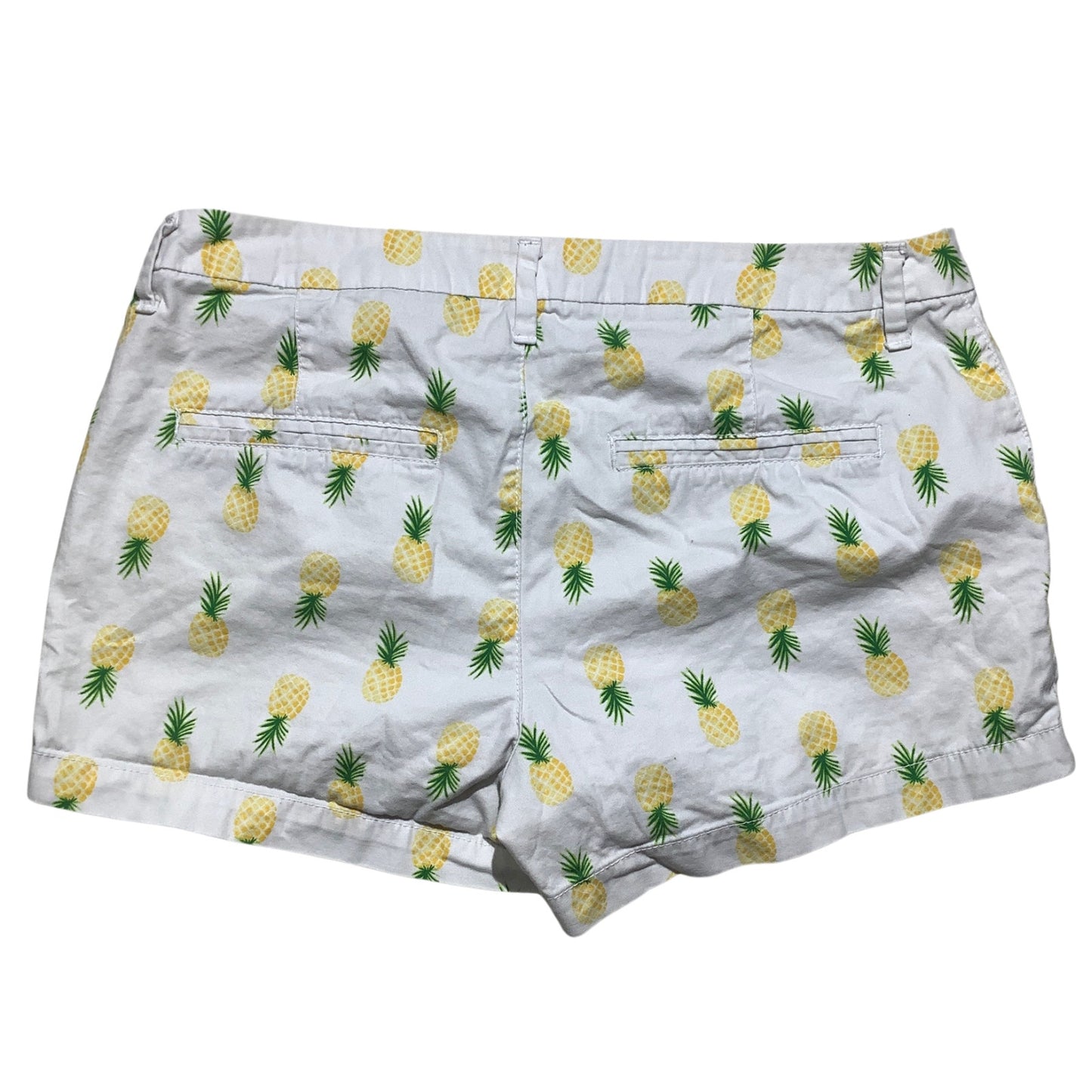 Old Navy Chino Shorts Women's Size 6 Pineapple Print — Tropical, Summer, Casual