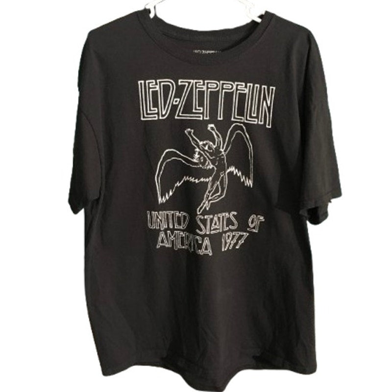 Led Zeppelin Black T-Shirt Size XL - Vintage, Rock, Grunge