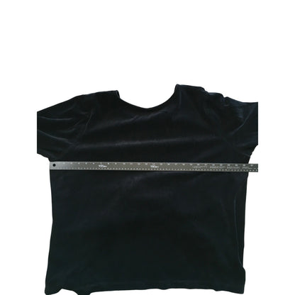 Quacker Factory Black Long Sleeve Top – Elegant, Sparkly, Comfortable