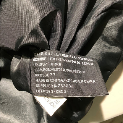 Worthington Women's M Black 100% Leather Full Zip Jacket Classic Collar