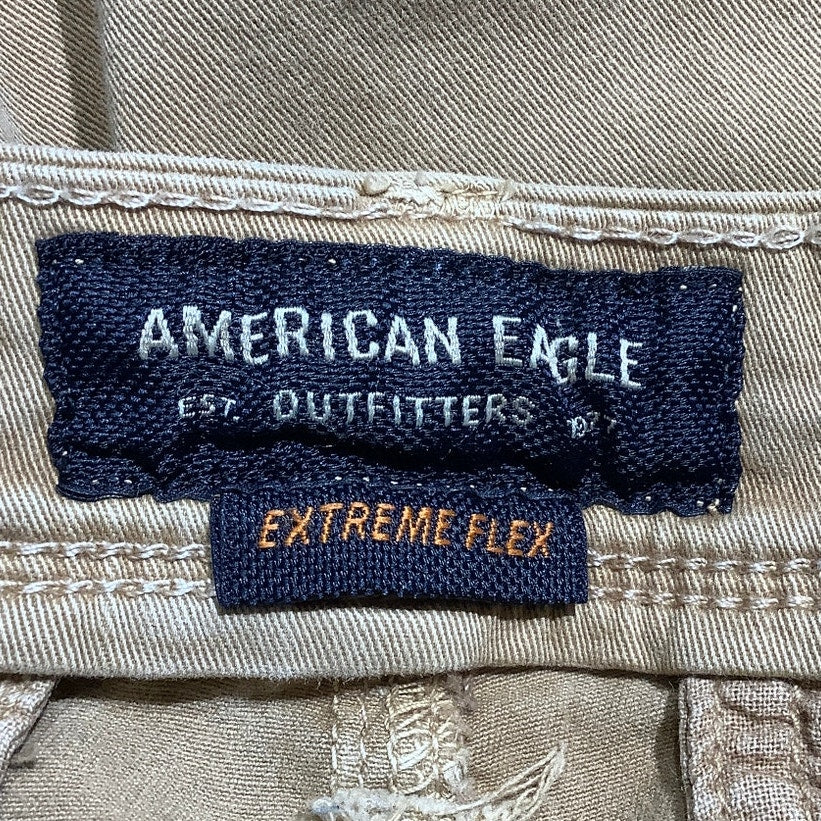American Eagle Straight Khaki Pants Men’s Size 32W 34L– Classic, Stretch, Casual