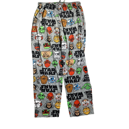 Star Wars Gray Character Collage Pajama Pants Size XL — Lounge, Novelty, Y2K