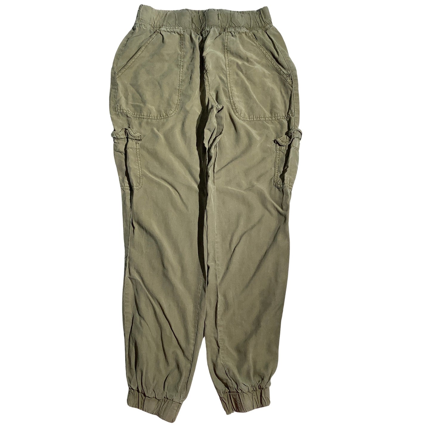 Thread & Supply Olive Cargo Pants Women’s XS — Stretch Waist, Utility, Casual