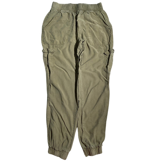 Thread & Supply Olive Cargo Pants Women’s XS — Stretch Waist, Utility, Casual