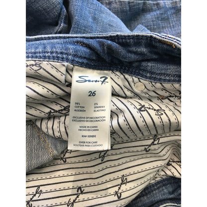 Seven7 Denim Size 26 Straight Wide Leg Jeans - Casual, Classic, Relaxed
