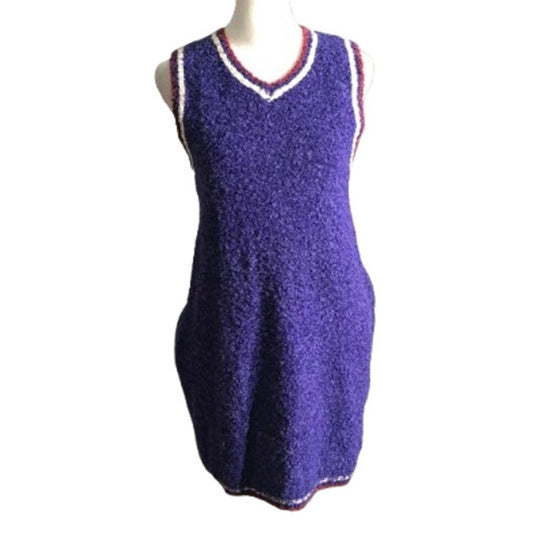 Esprit Purple Sleeveless Sweater Dress Child XL - Y2K, Preppy, Cozy