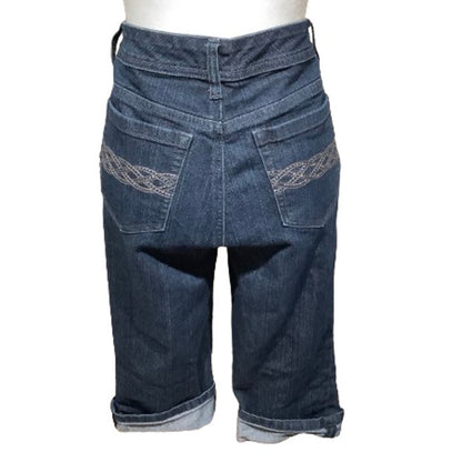 Hannah Blue Cropped Jeans - Sz 8 - Casual, Denim, Everyday
