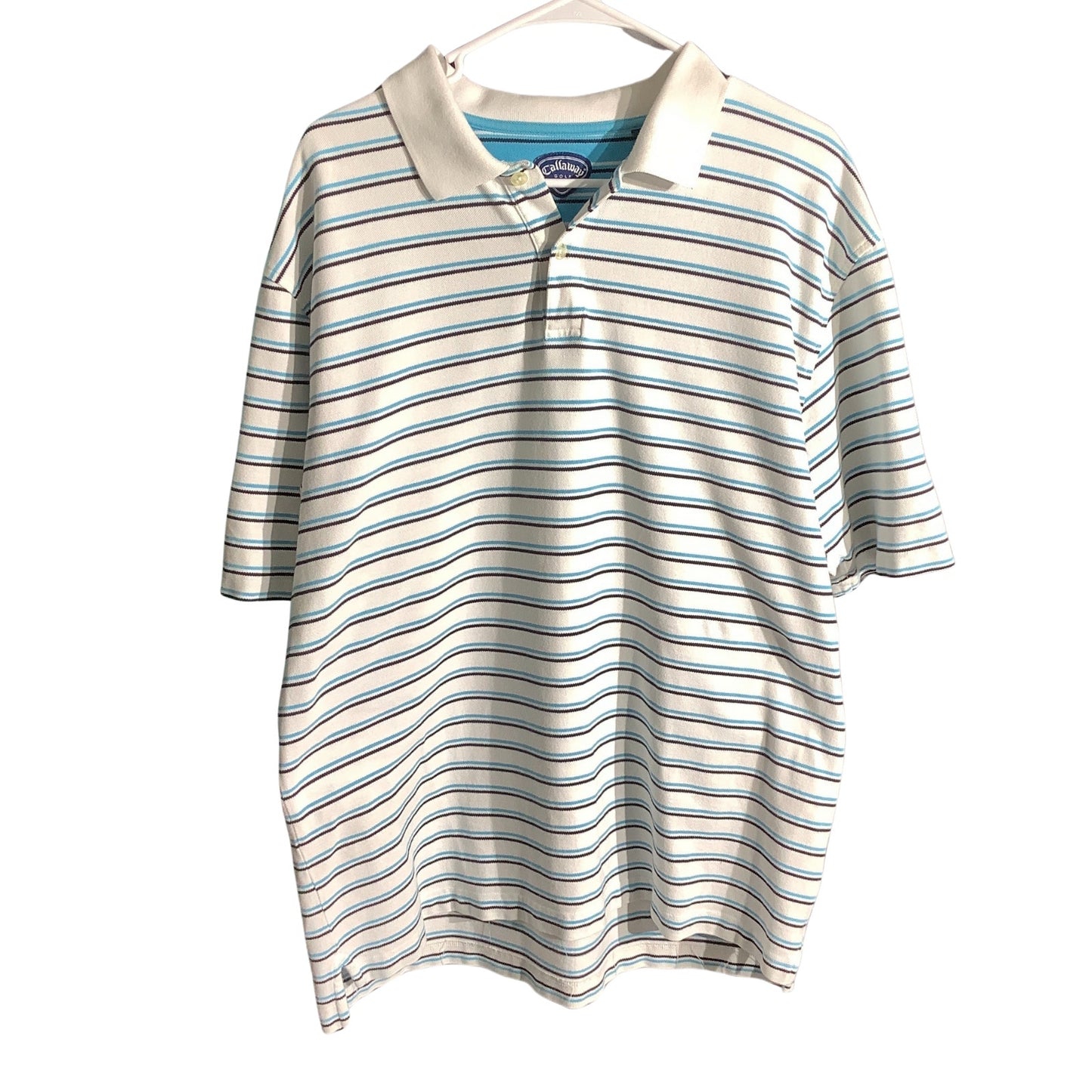 Callaway Golf Striped Polo Shirt Men’s Size XXL — Classic, Cotton, Golf