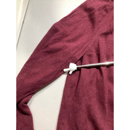 Banana Republic Burgundy Sweater Men’s Size L – V-Neck, Lightweight, Silk Blend