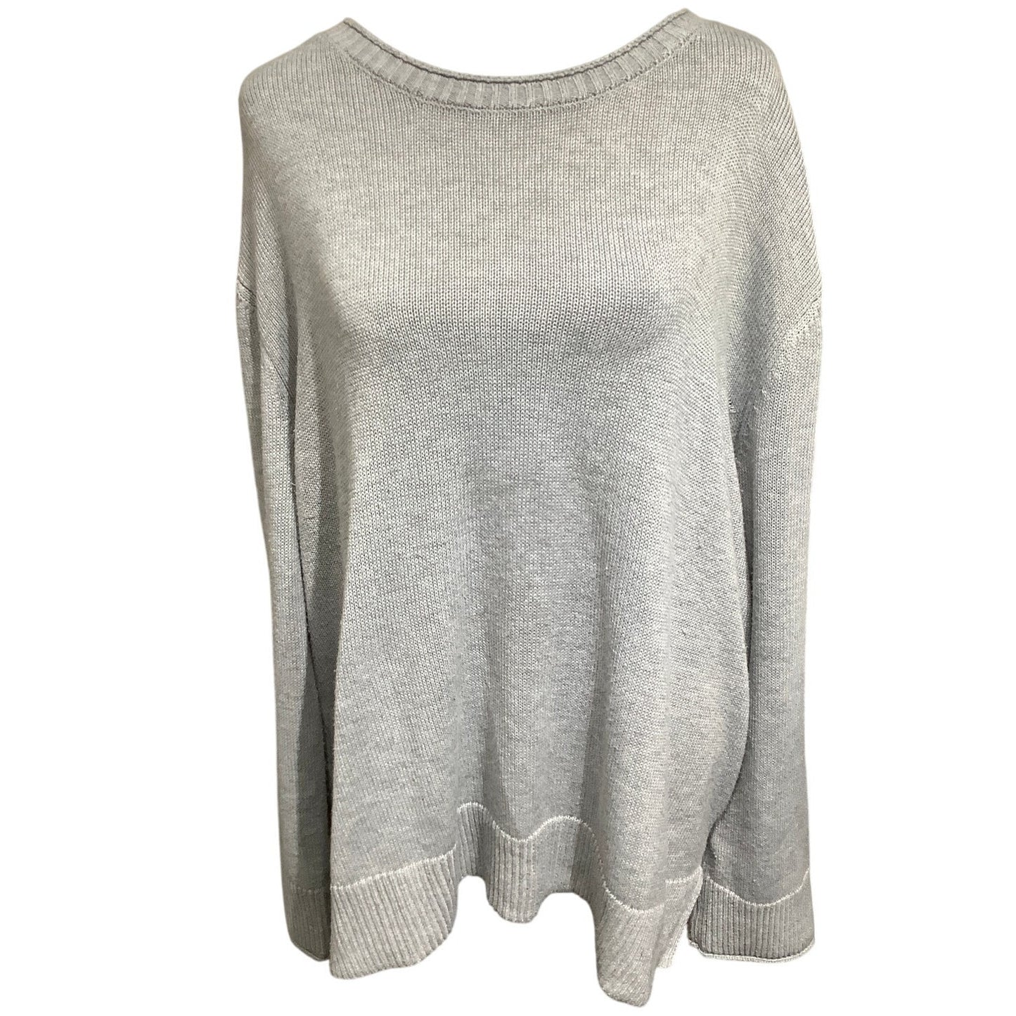 Ella Moss Silver Sweater, Size 2XL – Minimalist, Elegant, Versatile