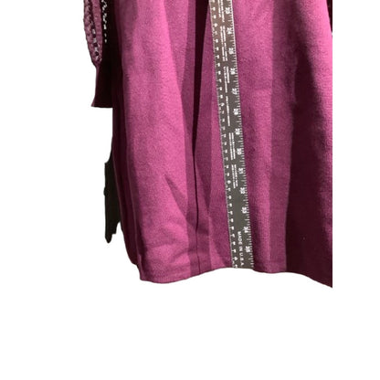 Nina Leonard Sweater Dress Women’s Size XL — Textured Sleeves, Cozy, Elegant
