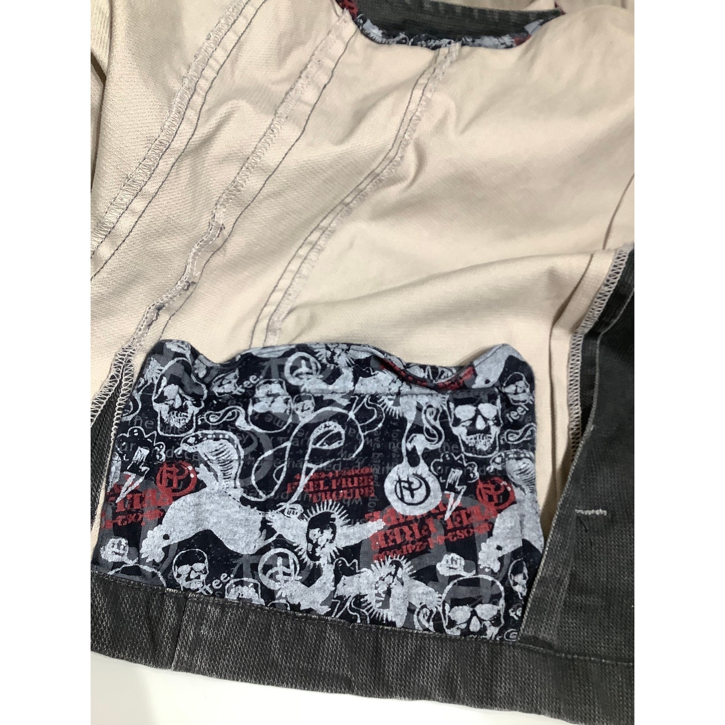 Chor Grey Jean Vest Size Small - Grunge, Edgy, Streetwear