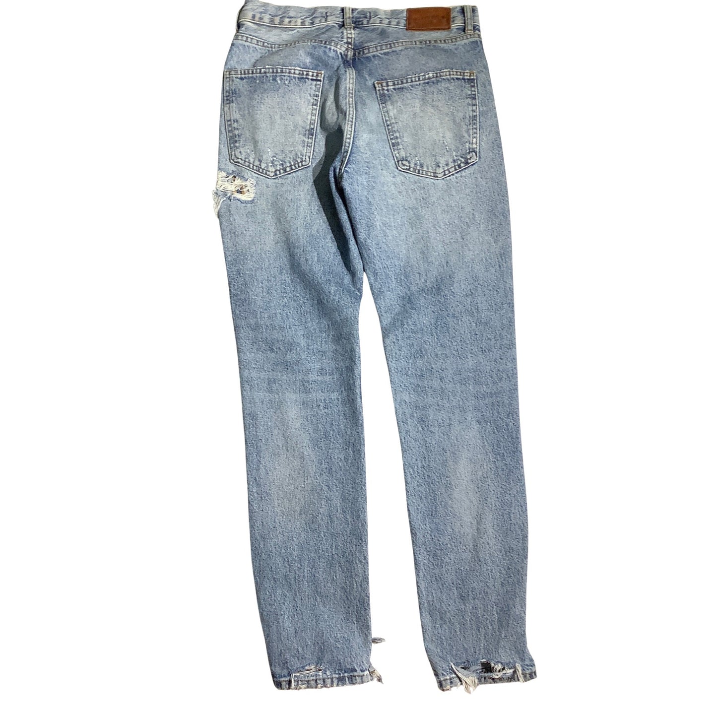 Zara Man Acid Wash Distressed Jeans Men 30 — Premium Denim, Streetwear, Raw Hem