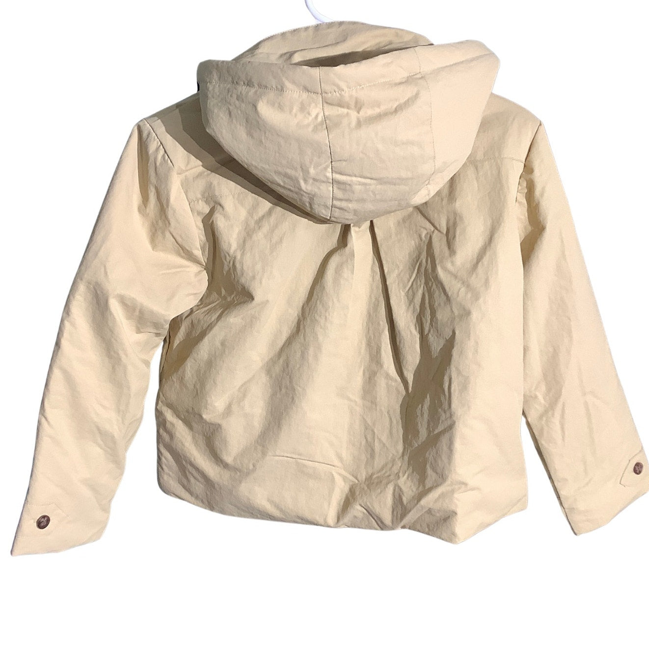 Tahari Tan Hooded Parka Jacket Girls Size LG 10/12 — Preppy, Classic, Dressy