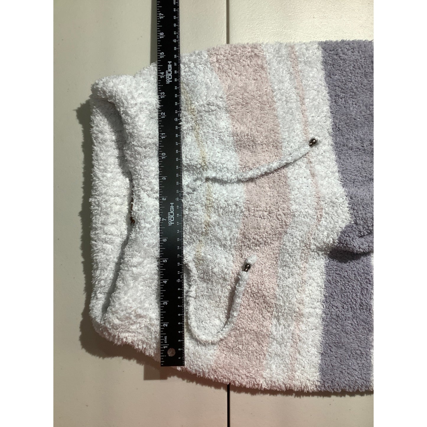 POL Plush Fuzzy Lounge Pants Women S/M — Soft, Cozy, Striped, Relaxed Fit