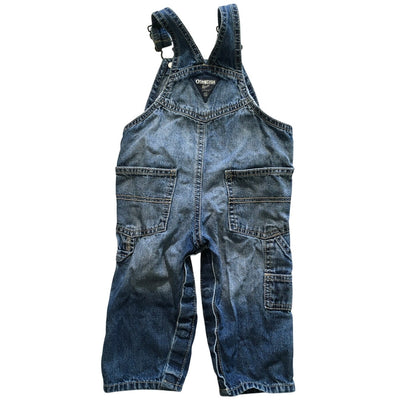 OshKosh Infant Denim Overalls Size 12M - Vintage, Classic, Durable