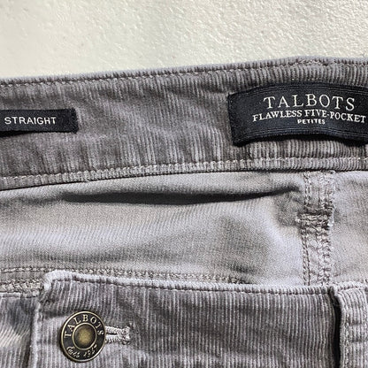 Talbots Light Gray Corduroy Pants Women’s 16P - Soft, Casual, Flawless Fit