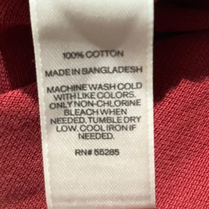 Express Men’s Polo Medium Maroon 100% Cotton Lion — Preppy, Classic, Casual