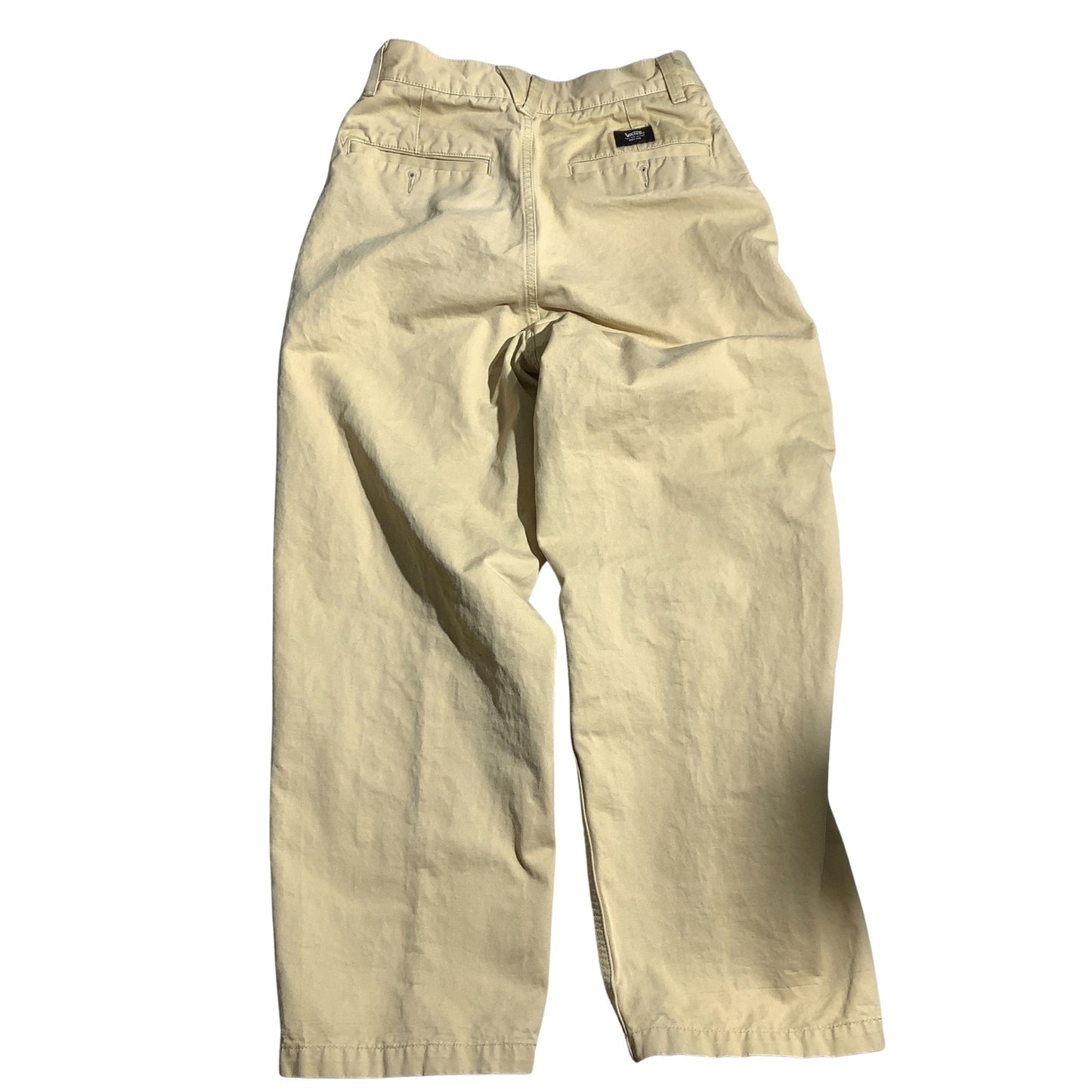 Vans Khaki Baggy Fit Chino Pants Kids Size 26W — Casual, Cotton, Skate