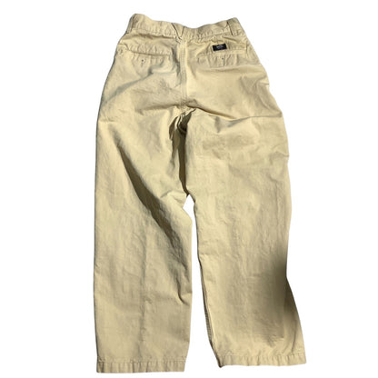 Vans Khaki Baggy Fit Chino Pants Kids Size 26W — Casual, Cotton, Skate