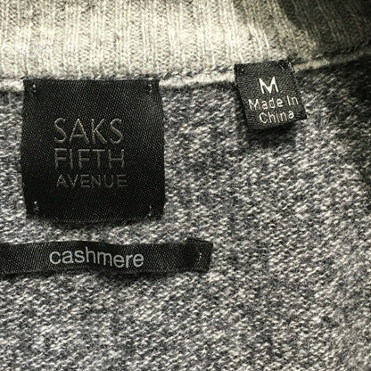 Saks Fifth Avenue Men's Cashmere 1/4 Zip Sweater M - Classic, Minimalist, Luxe