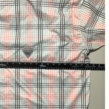 Columbia Men’s Medium Plaid PFG Fishing Shirt — Performance, Outdoor, Preppy