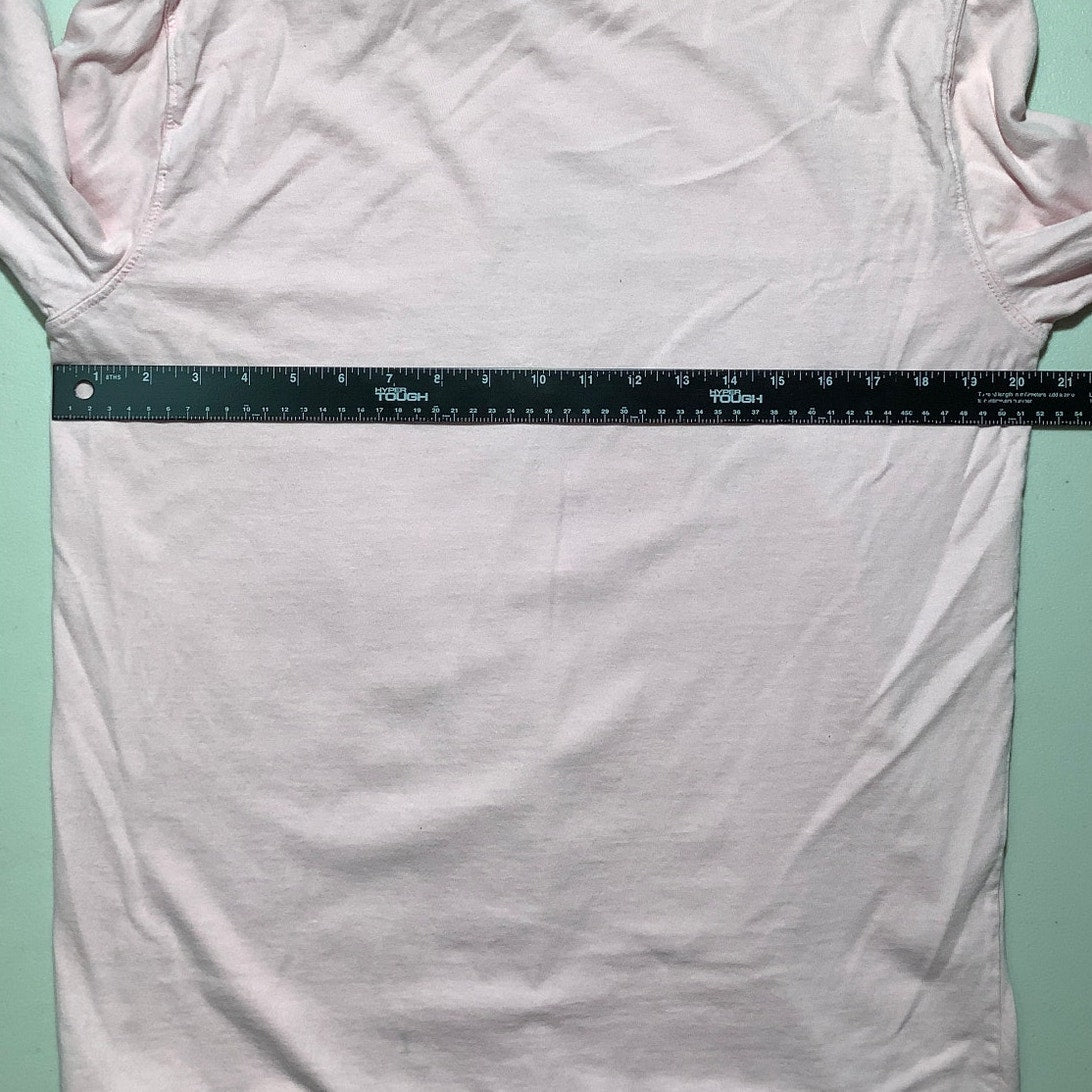 American Eagle Men's M Pink 100% Cotton Long Sleeve Crewneck T-Shirt