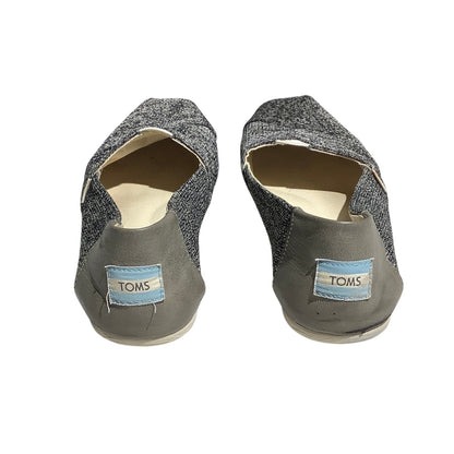 TOMS Gray Black Alpargata Slip-On Shoes Women 7.5 — Casual, Comfort, Everyday