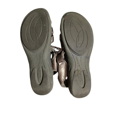 Clarks Kitly Ave Sandals Women's Size 10M Leather— Comfort, Strappy, Casual