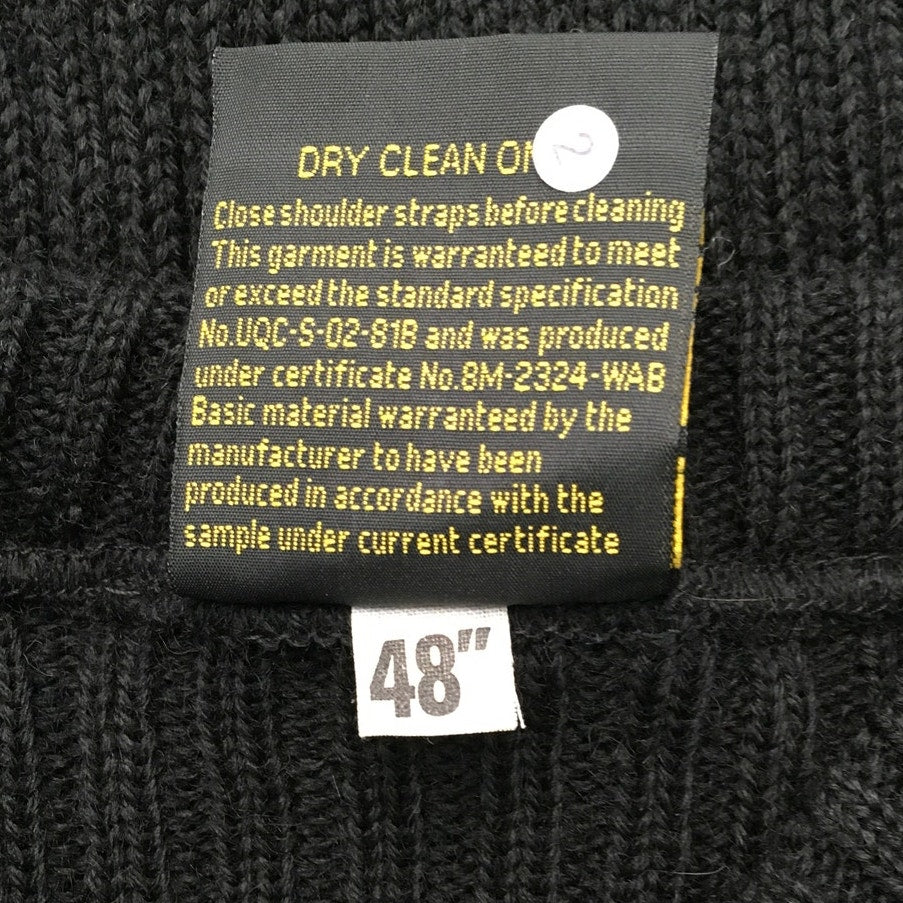 Citadel Men's Size 48 Black Military Wool Sweater – Classic, Durable, Warm