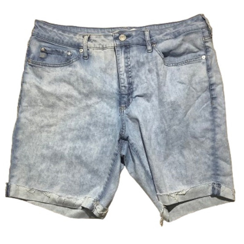 Seven7 Relaxed Bermuda Shorts Women’s 14 — Casual, Distressed, Stretch Denim