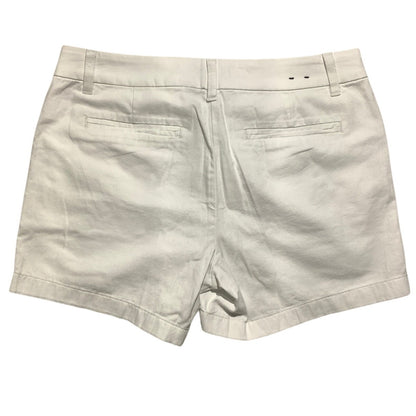 J.Crew White Flat-Front Chino Shorts Women’s 8 — Preppy, Classic, Summer