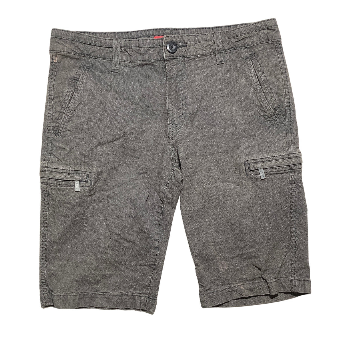 GUESS Men’s 31W Flat Front Cargo Shorts — Casual, Utility, Classic