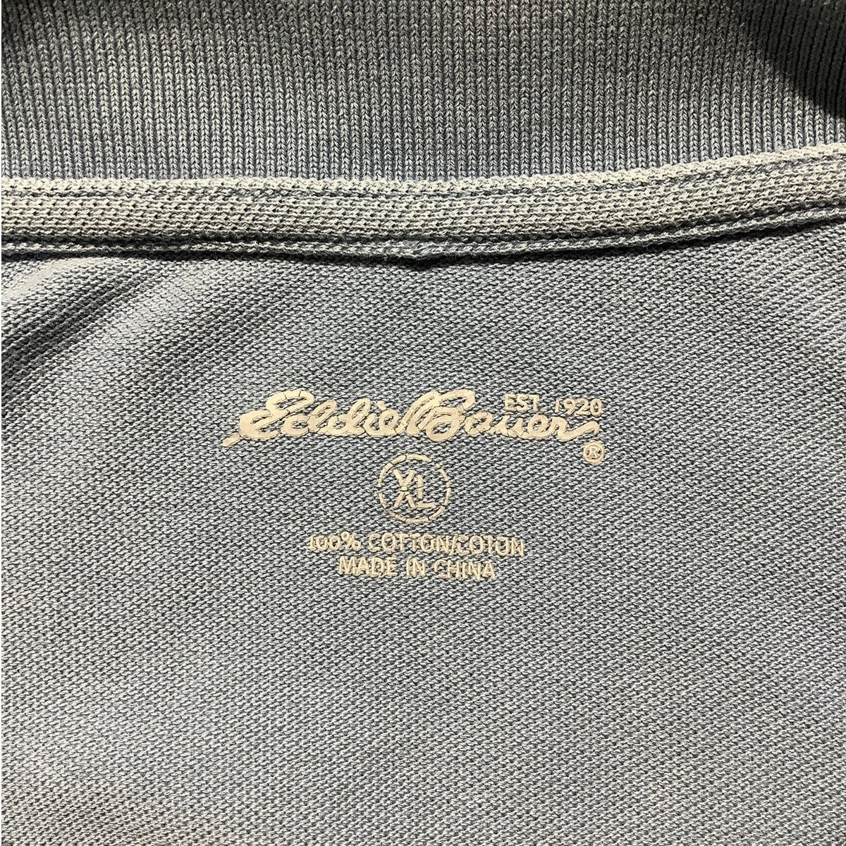 Eddie Bauer Men's XL Light Blue 100% Cotton Performance Polo Outdoor