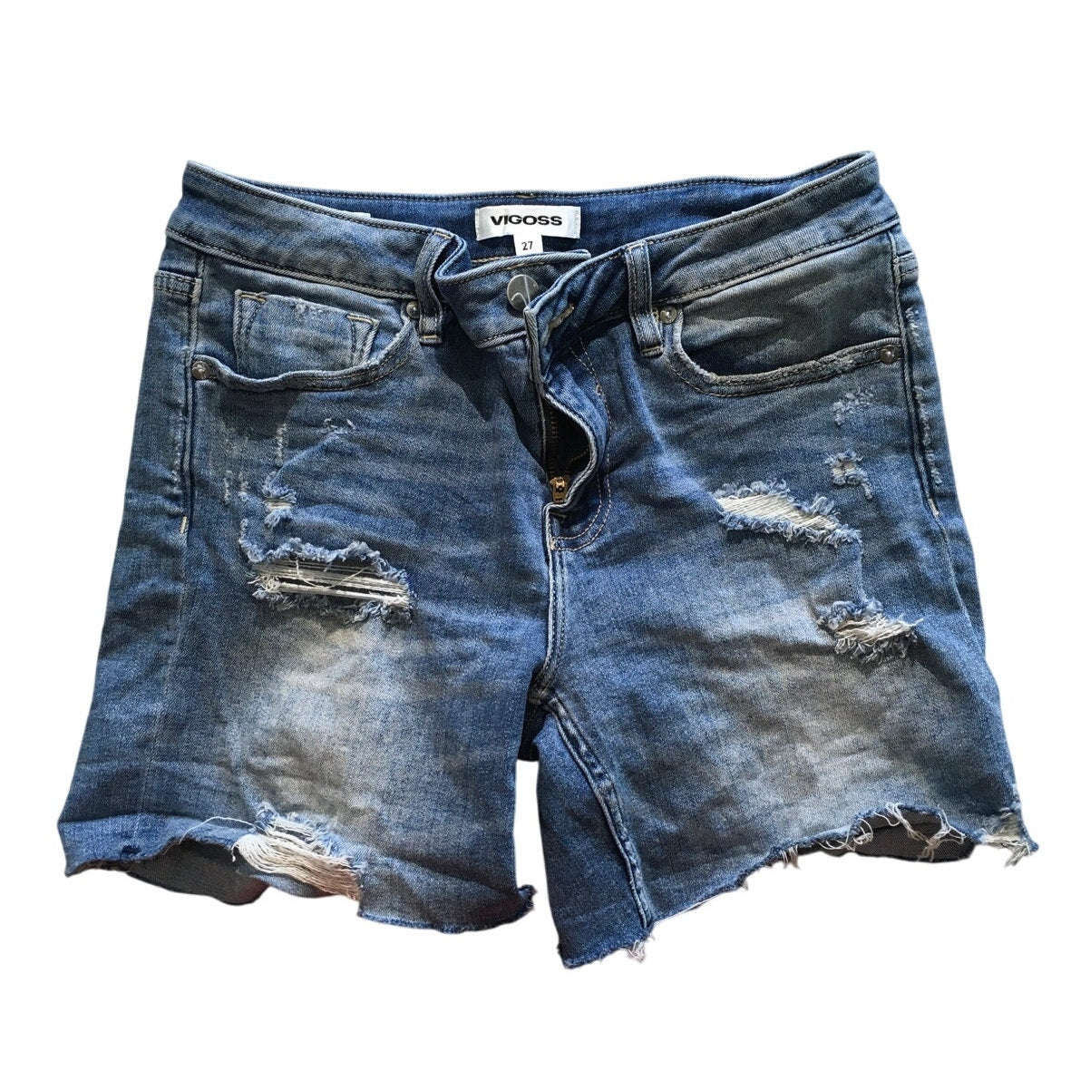 VIGOSS Denim Marley Shorts Size 27 - Distressed, Casual, Streetwear